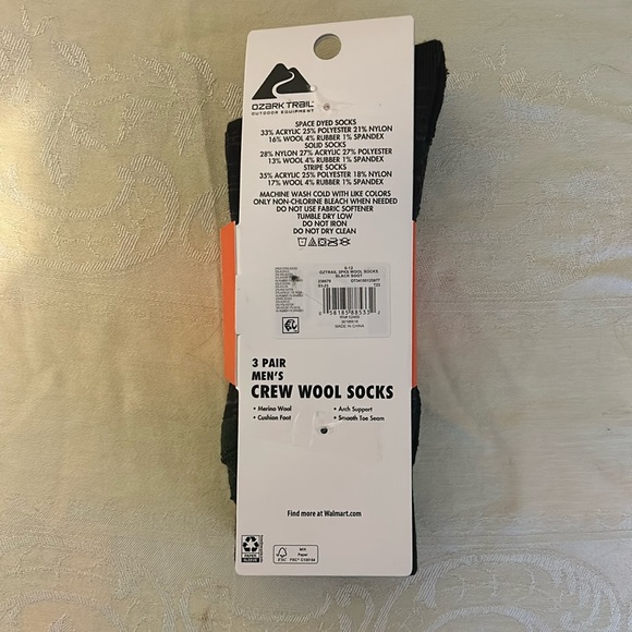 3 Pair Men’s Crew Socks - Picture 3 of 4